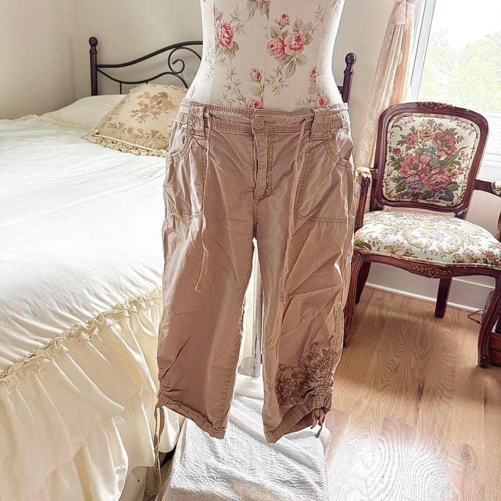 cargo capri pants  Y2K Faded Glory low‎ rise cargo capri pants size 12 t - Picture 2 of 6